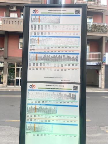 a sign on the side of a street at Loft Crispi in Bari