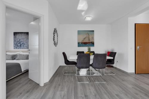 Χώρος καθιστικού στο Sea View Apartments Dammi with free parking
