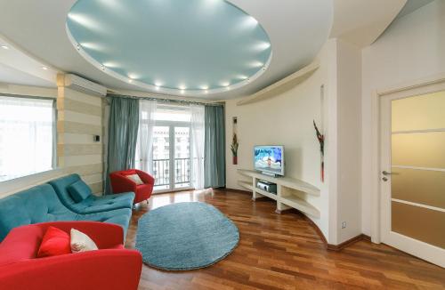 אזור ישיבה ב-Kiev 24 Apartments