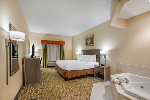 a hotel room with a bed and a sink at Best Western Danville Inn in Danville