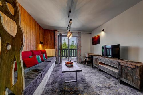 TV a/nebo společenská místnost v ubytování Hotel Strachan Family Jasná