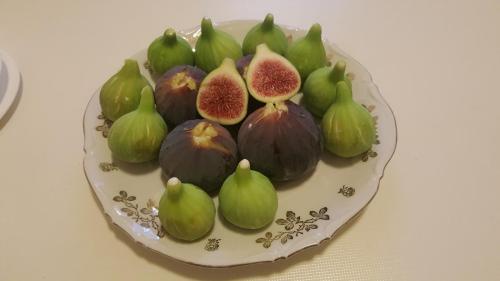 a plate full of figs on a table at B&B Tenuta Ranieri in Selva di Fasano