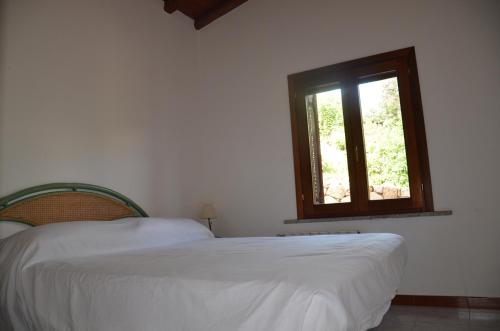 sypialnia z 2 łóżkami i oknem w obiekcie Via dei Ciclamini - FPO-NETT01 w mieście Porto Ottiolu
