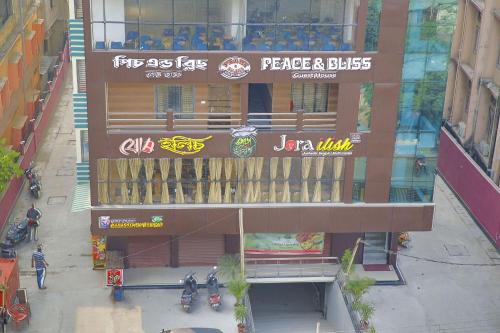 an overhead view of a building in a city at PEACE AND BLISS GUEST HOUSE in Guwahati
