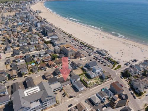 an aerial view of a city and the beach at Steps to Beach Fully Renovated Sleeps 6 in Hampton