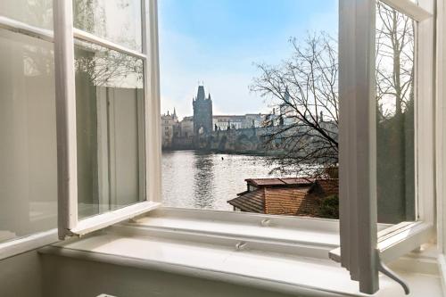 Blick auf einen Fluss in der Nähe der Ferienwohnung