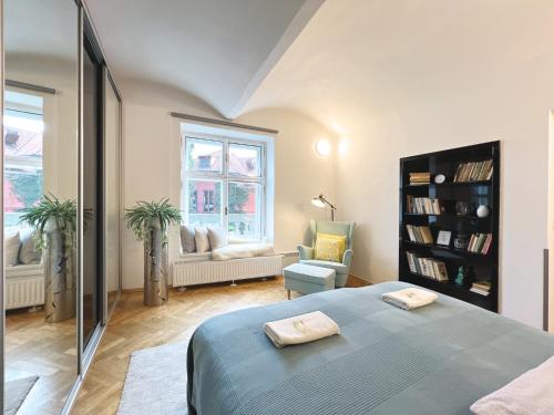 Ein Bett oder Betten in einem Zimmer der Unterkunft Residence Charles Bridge