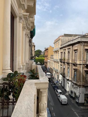 a view of a city street from a building at Umberto House Catania in Catania