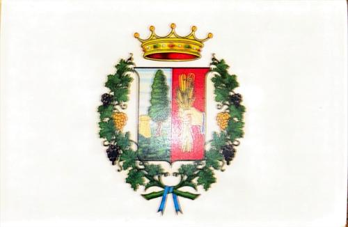a christmas wreath with a crown on it at Gragnano_roomandapartment in Gragnano