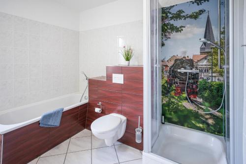 Et badeværelse på Appartement am Westerntor II