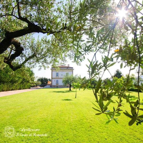 a large grassy field with a building in the background at Il Casino di Remartello in Loreto Aprutino