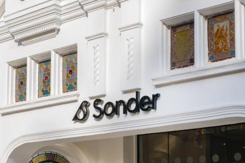 a store front with a sancer sign on it at Sonder The Gilbert in London