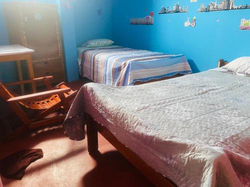 Katil atau katil-katil dalam bilik di Minidepartamento familiar/grupal