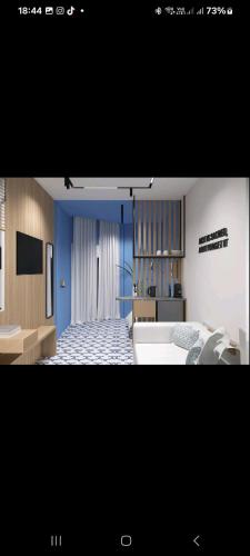 a view of a living room with a room with at XANTHI POLIS CITY CENTER with private parking in Xanthi