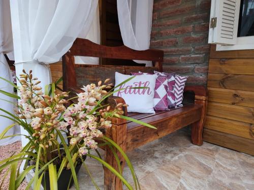 Katil atau katil-katil dalam bilik di Chales Spa Exclusive - Localizado Proximo do Centro