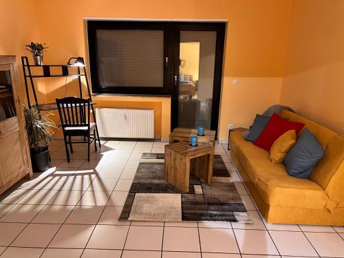 Χώρος καθιστικού στο Zeitwohnung Kenn bei Trier