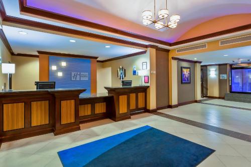 a lobby of a hospital with a waiting room at Holiday Inn Express Hotel & Suites Salina by IHG in Salina
