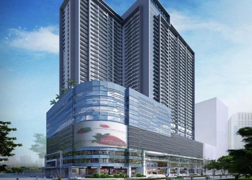 a rendering of a large skyscraper with a building at Brand new and fully furnished home away from home! in Manila
