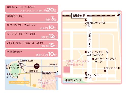 The floor plan of Mitsui Garden Hotel Prana Tokyo Bay