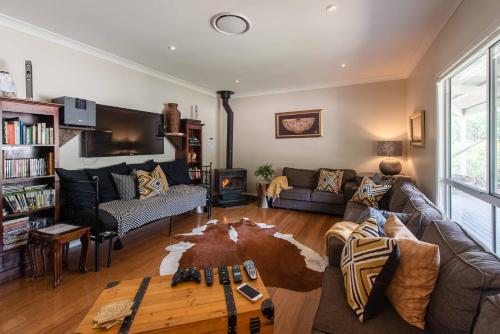 Χώρος καθιστικού στο Hunter Moon Country House, Hunter Valley