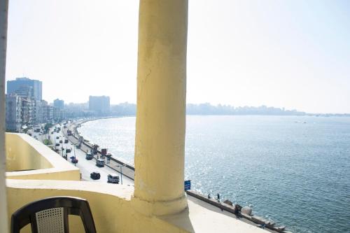 a view of the ocean from a building at Semiramis hotel in Alexandria