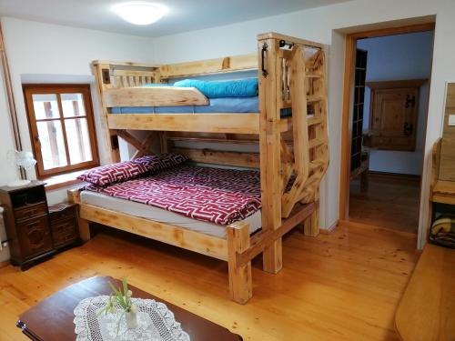 a couple of bunk beds in a room at Apartment Perunika in Cerkno