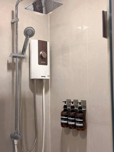 A bathroom at HMJ4 2BR stylish apartment on 36th floor KKC City center