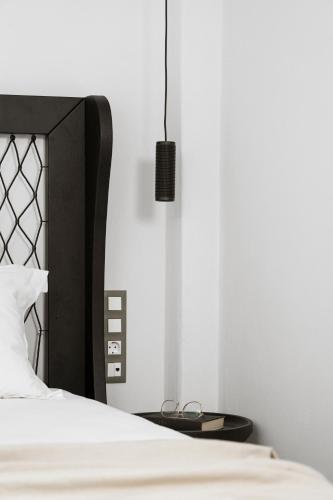Postel nebo postele na pokoji v ubytování P square Luxury villas Naxos