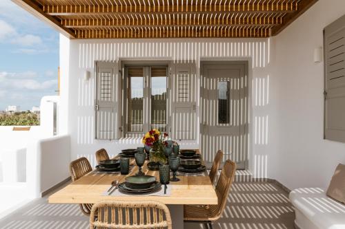 Posezení v ubytování P square Luxury villas Naxos