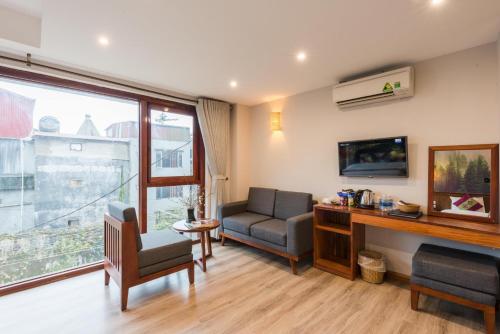 Posezení v ubytování Sapa Panorama Hotel