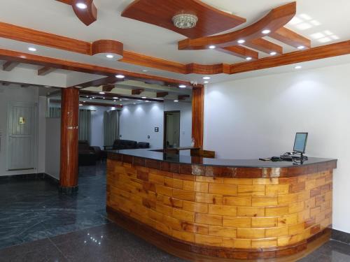 The lobby or reception area at Hotel Suva