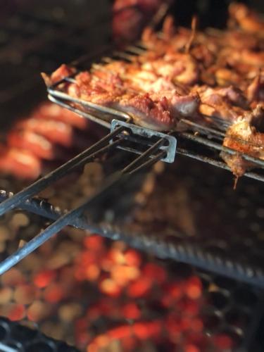 a bunch of food is cooking in an oven at Hotel Natur Campeche in Florianópolis