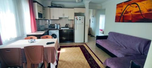 Η κουζίνα ή μικρή κουζίνα στο çileks apart otel