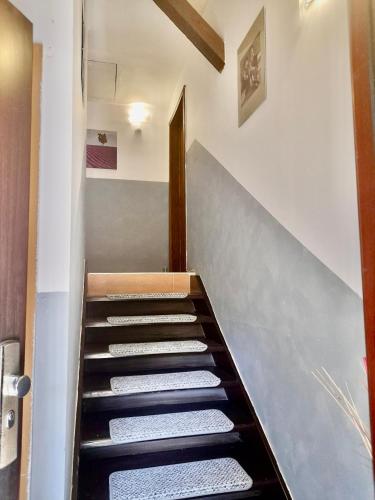 a set of stairs in a building at Apartmán Castle view in Český Krumlov