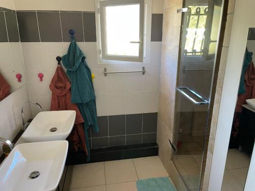 A bathroom at Maison de vacances vers pont du Gard
