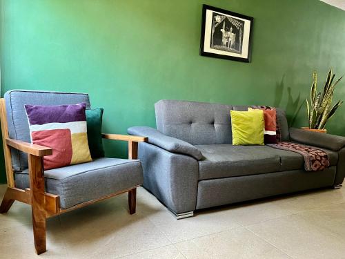 A seating area at Sweet home Ixtapa comfort