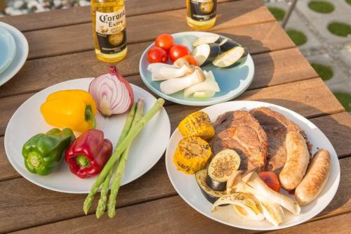 Jídlo v vily nebo okolí