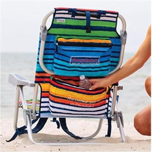 a beach chair with colorful towels on the beach at Beautiful apartment in eagle beach levent in Palm-Eagle Beach