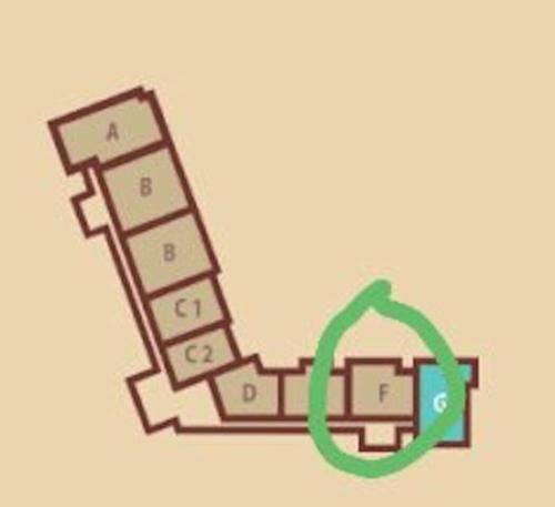 a diagram of a house with a green arrow at Beautiful apartment in eagle beach levent in Palm-Eagle Beach