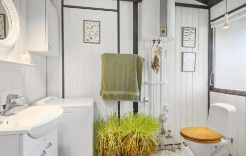 bagno con servizi igienici e lavandino di Gorgeous Home In Vejby With Kitchen a Vejby
