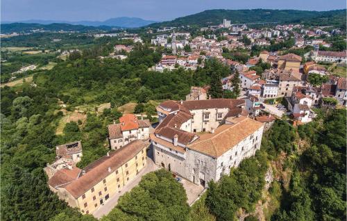 an aerial view of a town on a hill at Villa Cami in Gržići