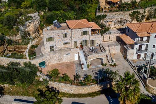 an aerial view of a house at Villa Daniela in Neokhórion