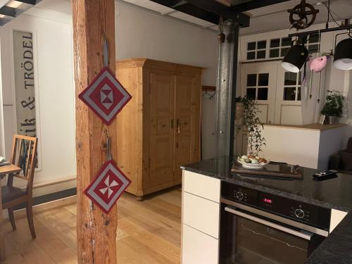 Η κουζίνα ή μικρή κουζίνα στο Ferienwohnung am Stockerbach