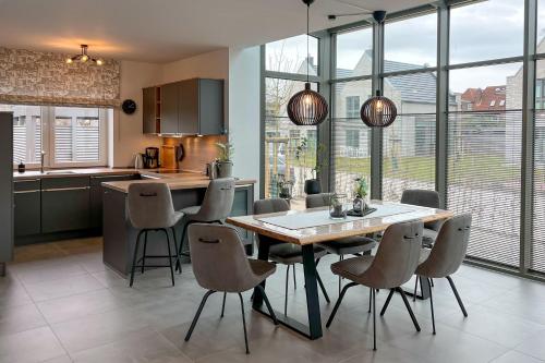 Kuchyň nebo kuchyňský kout v ubytování Ferienhaus Liegeplatz Dangast