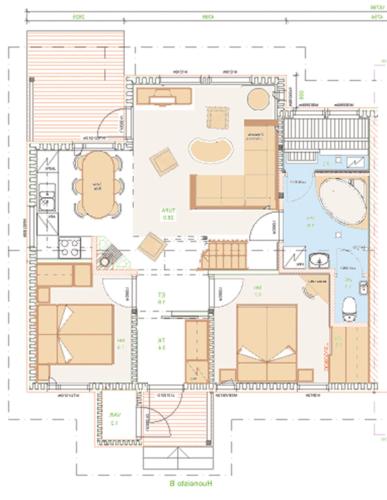 a floor plan of a building at LevinSatu: SeLevi and TaLevi Apartments in Levi