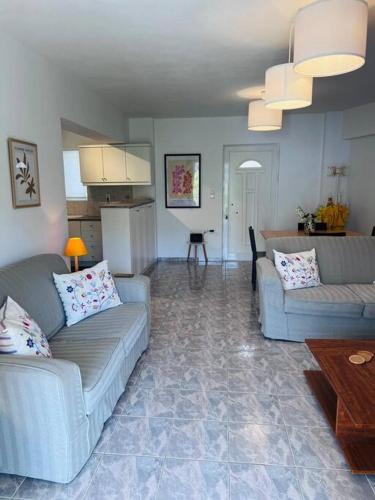 Ruang duduk di Akrata apartment
