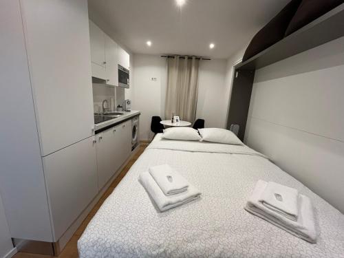Cama o camas de una habitación en Royal Residence Lugano