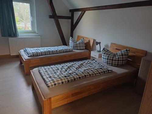Postel nebo postele na pokoji v ubytování Monteurswohnung und Fewo Dresden