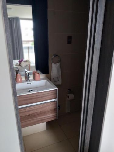 伊基克的住宿－Azul 1，一间带水槽和镜子的浴室