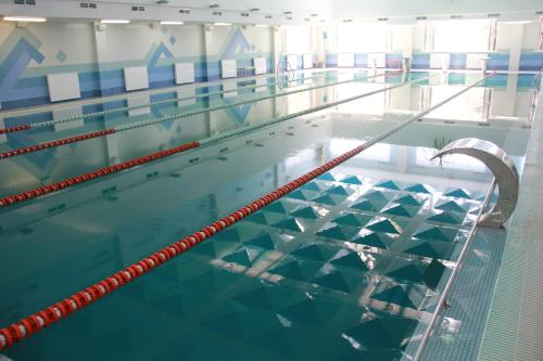 an empty swimming pool with a swim lane at MGIMO Hotel in Odintsovo